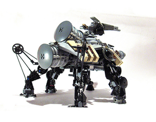 Illustration for article titled Steampunk LEGO Jabba Barge, Slave I and Other Amazing Steam Wars Models